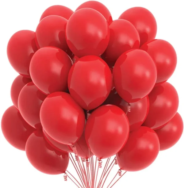 Red Balloons - Red Color Latex (10, 25, 50 and 100) Pieces