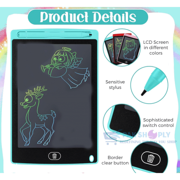 Best Digital Drawing Tablet 6.5" Erasable Pakshoply Kids Toys