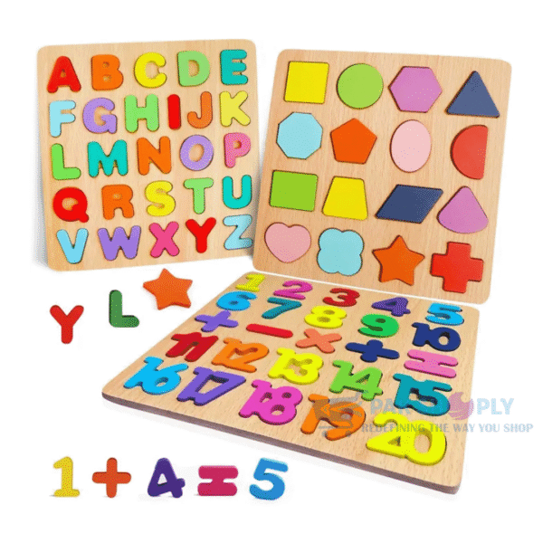 Best Wooden Numbers and Letters Puzzle for Kids 3-8 Pakshoply Kids Toys