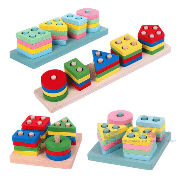 Best Wooden Sorting Shapes Set for Toddlers Kids PakShoply Kids Toys